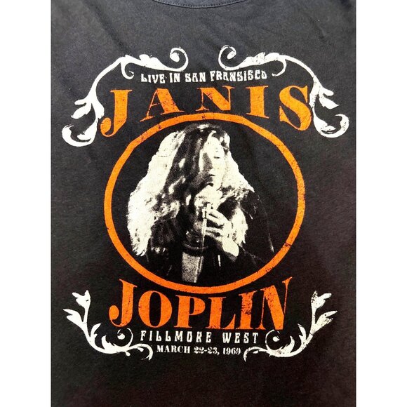 CCC Vintage Janis Joplin Graphic Tee Shirt Size Medium All Cotton Brown - Picture 8 of 9